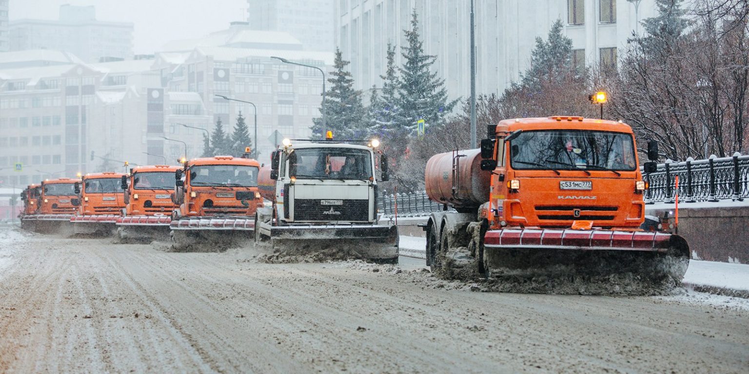 дороги в москве зимой